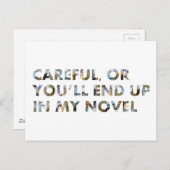 Funny Zitat Vorsicht, oder am Ende in Roman (w Ges Postkarte (Vorne/Hinten)