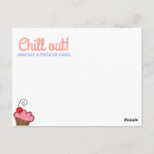 Funny Zitat Weiße Illustrierte Desserts Postkarte (Rückseite)