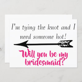 Funny Zitat Werden Sie meine Bridesmaid? Einladung