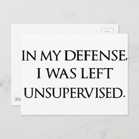 Funny Zitat Witty Manly Typografy Quotes Postkarte (Vorne/Hinten)