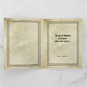 Funny Zitate 7 Wörter für eine lange Ehe Karte (Innenseite)