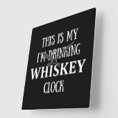 Funny Zitate über Whiskey Liebhaber Quadratische Wanduhr (Winkel)