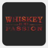 Funny Zitate über Whiskey Liebhaber Quadratischer Aufkleber (Vorderseite)