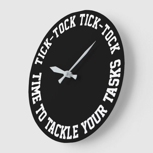 Funny Zitats Motivierend schwarze Rundwand Uhr (Winkel)