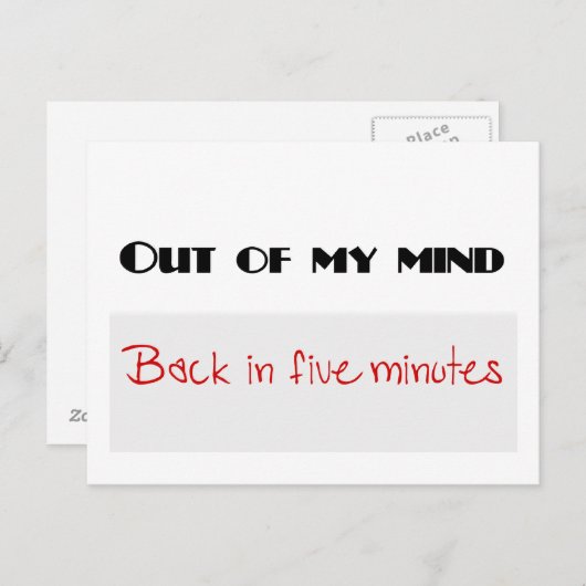 Funny Zitats Postkarte (Vorne/Hinten)