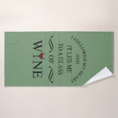 Funny zitiert berühmten Wein drinker Slogan Badehandtuch (Badehandtuch)