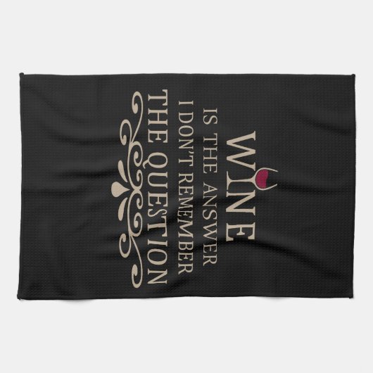 Funny zitiert berühmten Wein drinker Slogan Geschirrtuch (Horizontal)