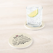 Funny zitiert berühmten Wein drinker Slogan Getränkeuntersetzer (Seite)