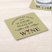 Funny zitiert berühmten Wein drinker Slogan Rechteckiger Pappuntersetzer (angewinkelt)