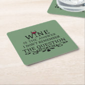 Funny zitiert berühmten Wein drinker Slogan Rechteckiger Pappuntersetzer (angewinkelt)