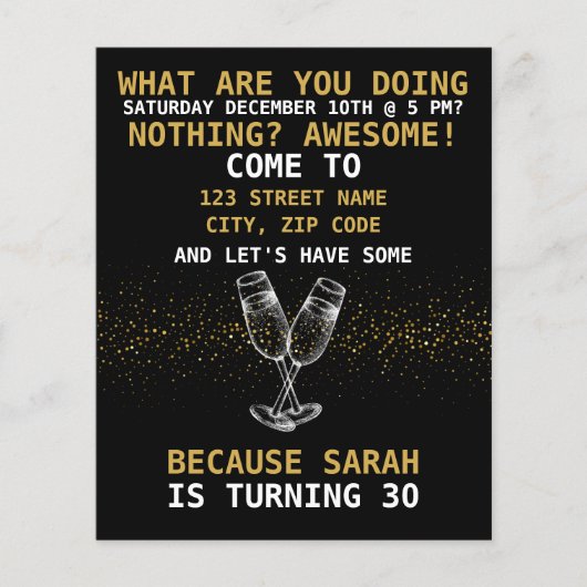 Funny zitiert Geburtstagsfeier (Vorderseite)