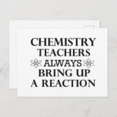 Funny zitiert über Chemielehrer Feiertagspostkarte (Vorne/Hinten)