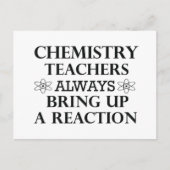Funny zitiert über Chemielehrer Feiertagspostkarte (Vorderseite)