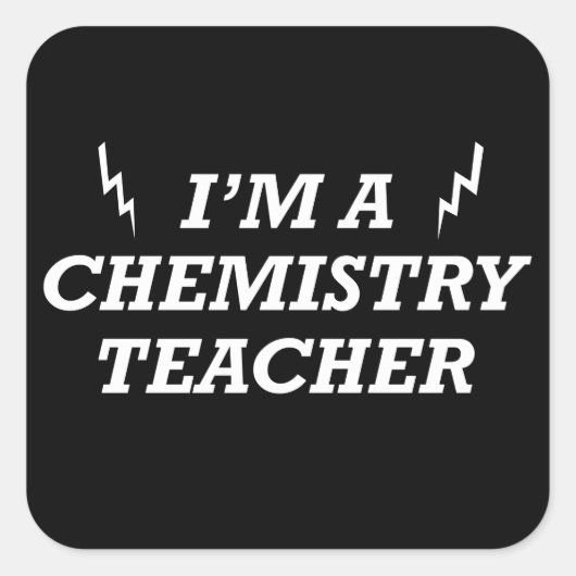 Funny zitiert über Chemielehrer Quadratischer Aufkleber (Vorderseite)