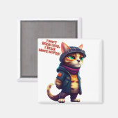 Funny zitiert von einem Katzengang-Chef Magnet (Vorderseite/Rückseite)