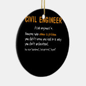 Funny Zivil Engineer definiert jemanden, der löst Keramik Ornament (Rechts)