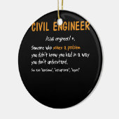 Funny Zivil Engineer definiert jemanden, der löst Keramik Ornament (Links)