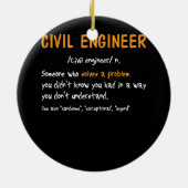 Funny Zivil Engineer definiert jemanden, der löst Keramik Ornament (Hinten)
