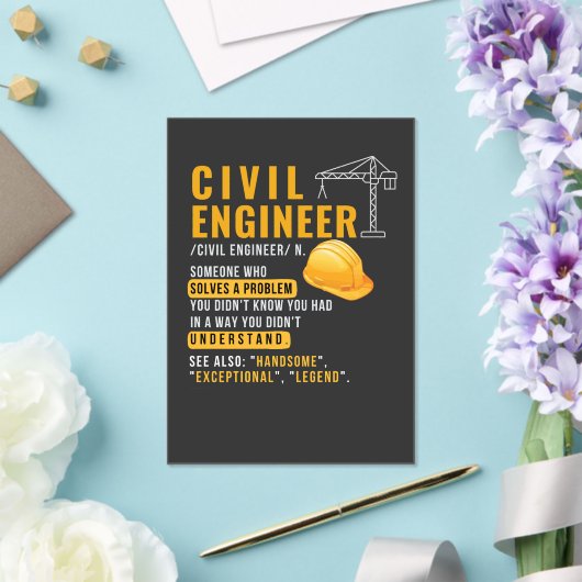 Funny Zivil Engineer Definition Akryllische Einlad Acryleinladungen (In Situ (Hochzeit))