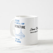 Funny Zivil Engineering Bridge Engineer Kaffeetasse (Vorderseite Links)