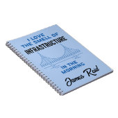 Funny Zivil Engineering Bridge Engineer Notizblock (Rechte Seite)