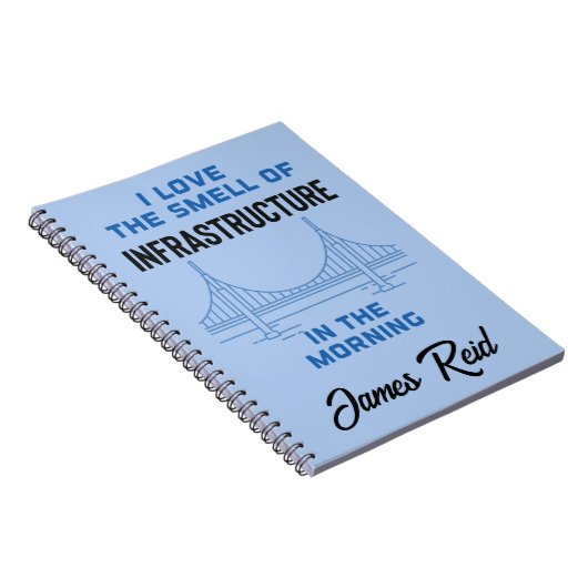 Funny Zivil Engineering Bridge Engineer Notizblock (Rechte Seite)