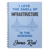 Funny Zivil Engineering Bridge Engineer Notizblock (Vorderseite)