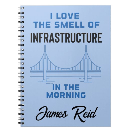 Funny Zivil Engineering Bridge Engineer Notizblock (Vorderseite)