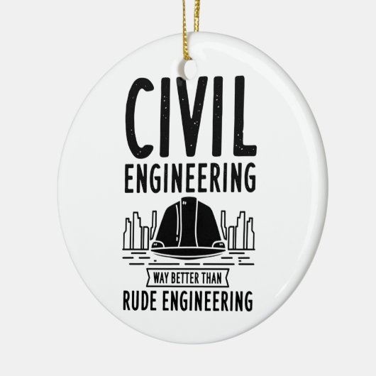 Funny Zivil Engineering Gag Engineer Graduate Keramik Ornament (Links)
