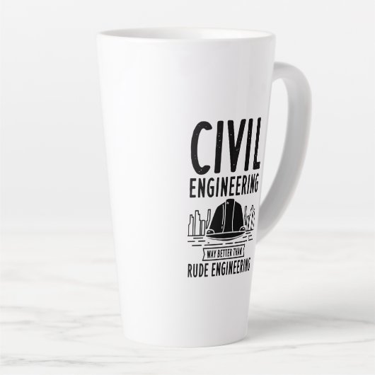 Funny Zivil Engineering Gag Engineer Graduate Milchtasse (Rechte Ecke)
