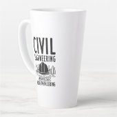 Funny Zivil Engineering Gag Engineer Graduate Milchtasse (Linke Ecke)