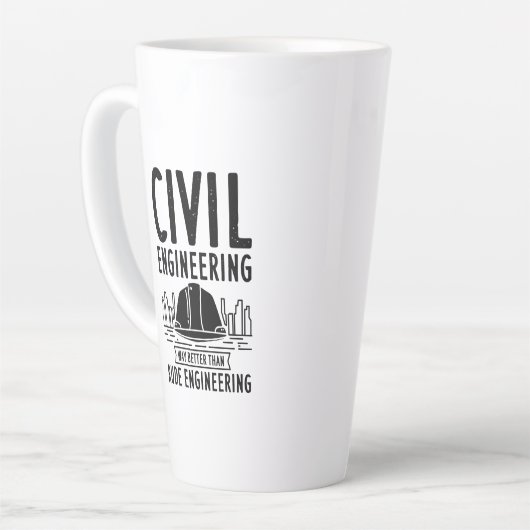 Funny Zivil Engineering Gag Engineer Graduate Milchtasse (Linke Ecke)