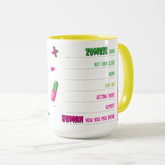 Funny Zombie Antidote Shhh... Tasse (VorderseiteRechts)
