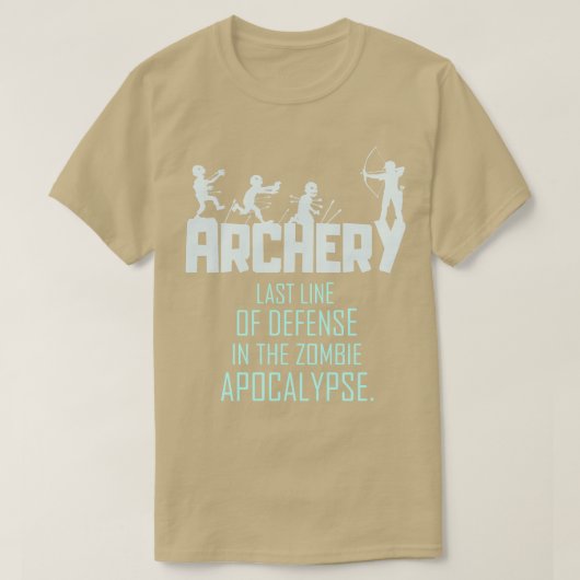 Funny Zombie Archery Geschenk Print Mens Womens Bo T-Shirt (Design vorne)