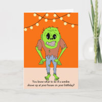 Funny Zombie Birthday Card für jedermann