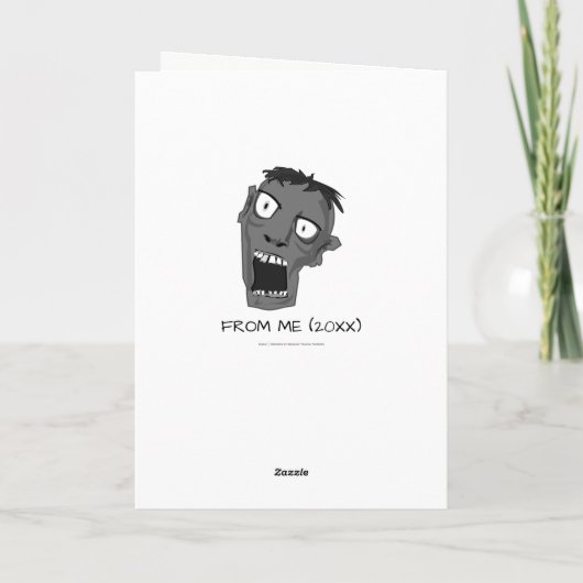 Funny Zombie Birthday Karte (Rückseite)