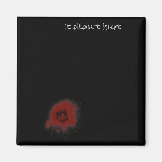 Funny Zombie Bite Halloween Bitten Verletzung Männ Magnet (Vorne)