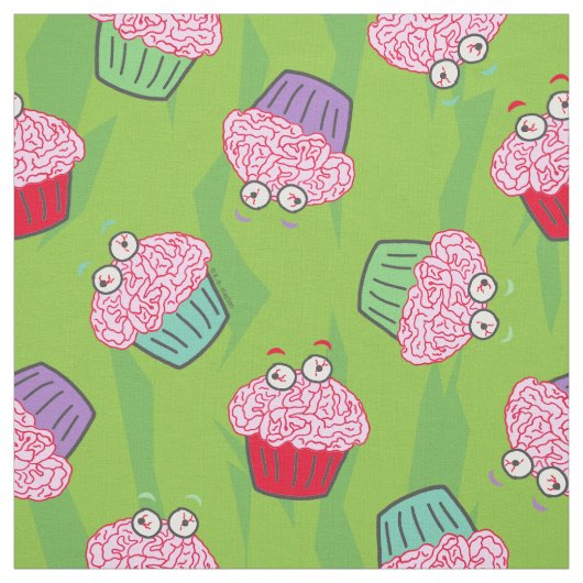 Funny Zombie Brains Cupcake Muster Stoff (Muster)