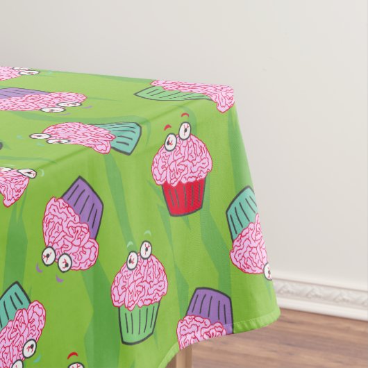 Funny Zombie Brains Cupcake Muster Tischdecke (Beispiel)