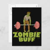 Funny Zombie Buff Weichteil Feiertagspostkarte (Vorne/Hinten)