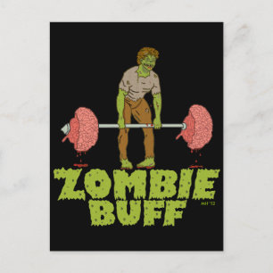 Funny Zombie Buff Weichteil Feiertagspostkarte
