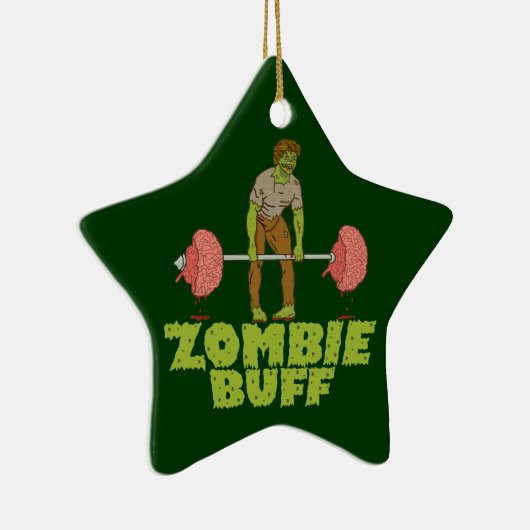 Funny Zombie Buff Weichteil Keramik Ornament (Rechts)