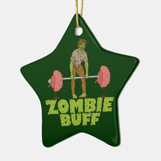 Funny Zombie Buff Weichteil Keramik Ornament (Links)