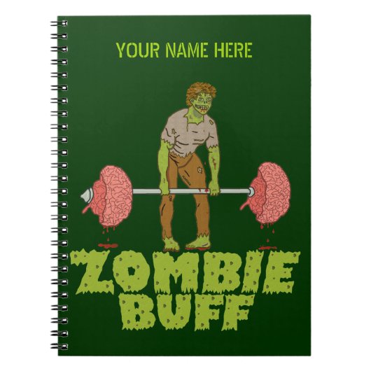 Funny Zombie Buff Weichteil Notizblock (Vorderseite)