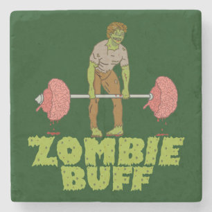 Funny Zombie Buff Weichteil Steinuntersetzer