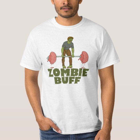 Funny Zombie Buff Weightlifter T-Shirt (Vorderseite)