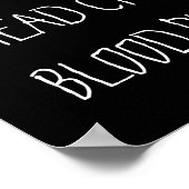 Funny Zombie Dessert Lady Fingers Blood Pudding Poster (Ecke)