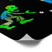 Funny Zombie Don't Roll Your Eyes At Me Poster (Ecke)