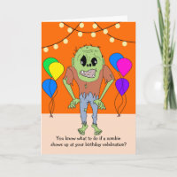 Funny Zombie Geburtstagskarte