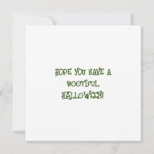 Funny Zombie Gemüse Halloween Grußkarte Karte (Rückseite)